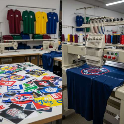 DTF print and embroidery examples